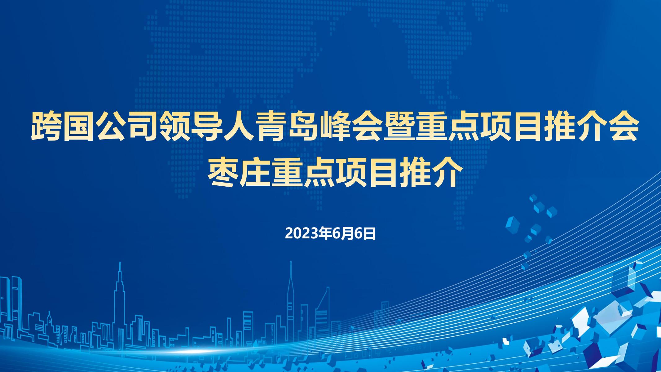 枣庄市重点项目推介